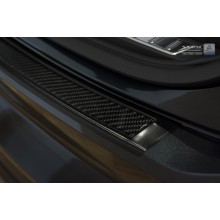 Накладка на задний бампер (карбон) Volvo XC90 (2015-)